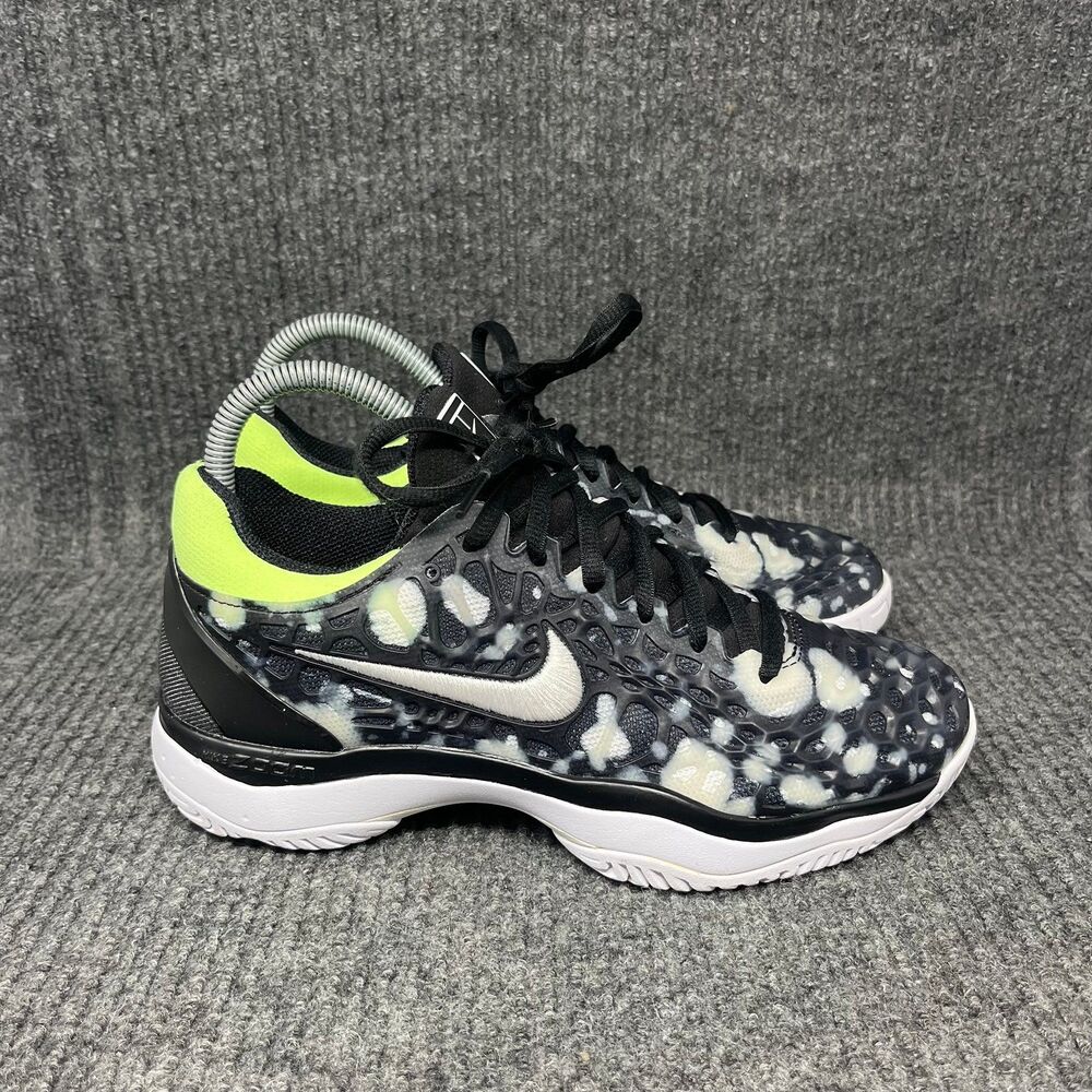 Nike Zoom Cage 3 HC Premium Tennis Shoes Black Volt White 923121-002 Mens Sz 6.5